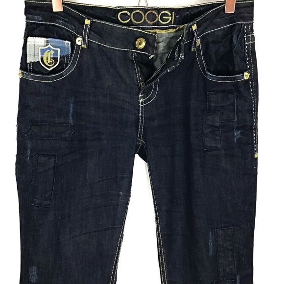 COOGI Patch Embroidered Dark MidRise Jeans Jr's 9 - Picture 4 of 8